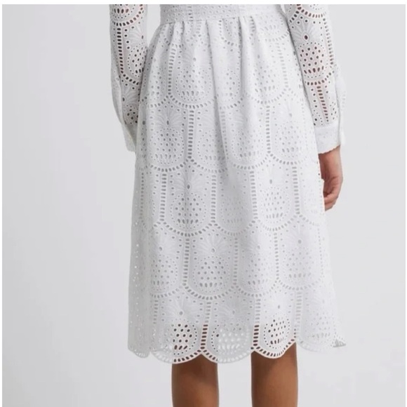 NWT Lilly Pulitzer Sz 16 Eira Midi Resort White Pineapple Tile Eyelet Dress - Picture 4 of 5